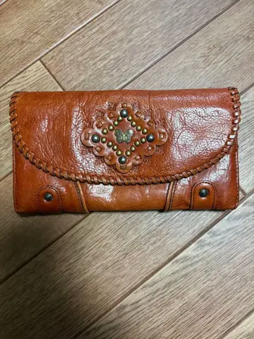 ANNA SUI 장지갑 브라운 버터플라이 모티브