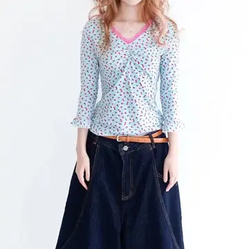 샵페어리 little strawberry lace top (mint) | 브랜드 중고거래