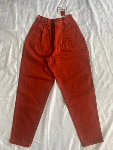 80s FIORUCCI 빈티지 컬러 데님 턱 팬츠 오렌지