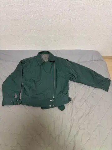 더블 라이더스 자켓 짙은 녹색