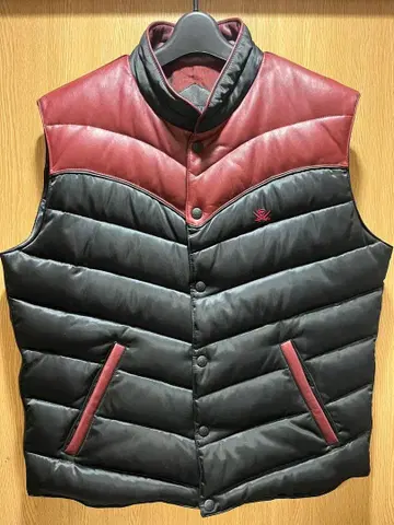 THE FLAT HEAD R.J.B 램 가죽 요크 다운 베스트 40