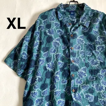 [ XL ] 린넨 혼방 알로하 루즈핏 반팔 셔츠 HIGH SIERRA