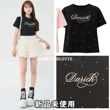 다리치 Darich 자수 비쥬 T셔츠 BLK 블랙