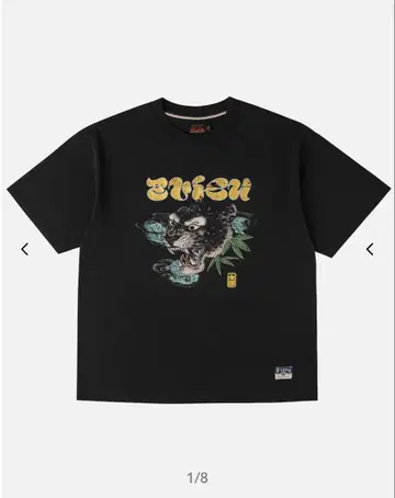evisu 레오파드 헤드 프린트 T셔츠 S사이즈