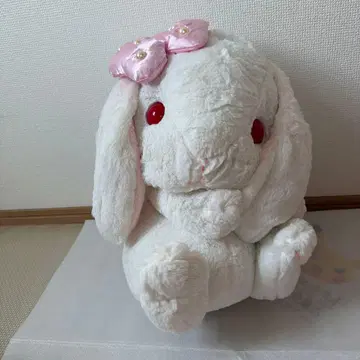 토끼 봉제 인형 펄 리본 포함 (A011)