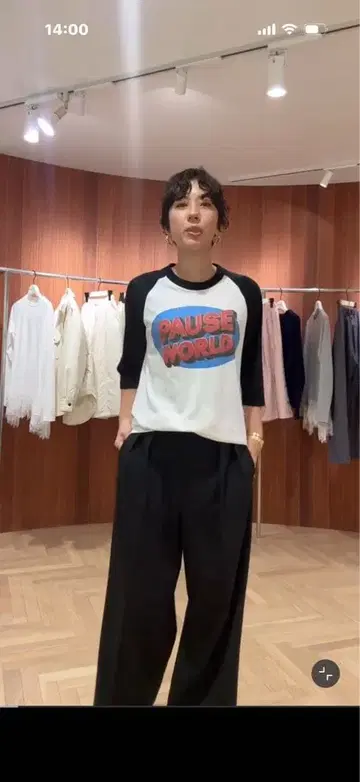 machatt 래글런 T셔츠 PAUSE WORLD 마차트 T셔츠