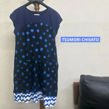 TSUMORI CHISATO 반팔 도트 무늬 원피스