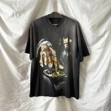 HALF EVIL 빈티지 t셔츠 하프에빌 블랙 그레이 L