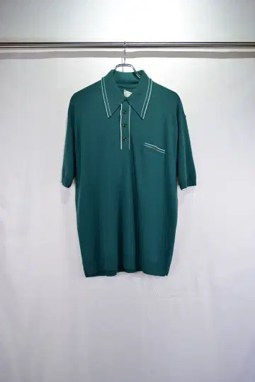 구제 의류 썸머 울 반팔 폴로 셔츠 빈티지 70s 60s