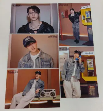 Stray Kids 방찬 YOUR HERO 랜티큘러 포토카드 5장
