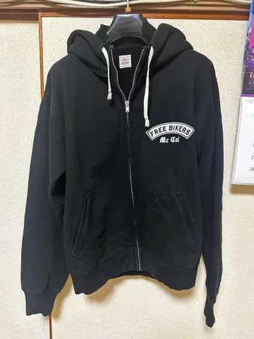 THE FLAT HEAD 풀 집업 후드티 블랙 M
