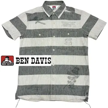 고품질 BEN DAVIS 프리즈너 셔츠 죄수복 타투 패턴 스텐실 S
