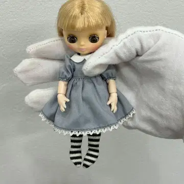 미니 브라이스 인형 금발 블루 원피스 인형 본체