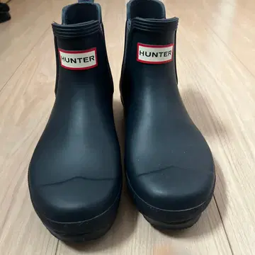 HUNTER 첼시 레인부츠 네이비