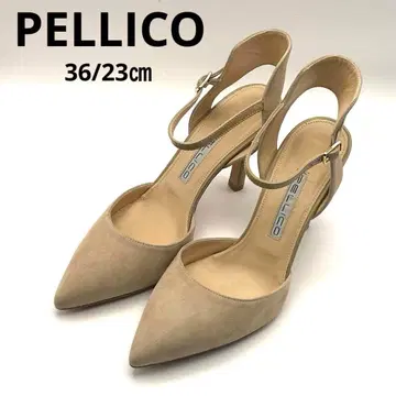 새상품급 PELLICO [36] 펌프스 백 스트랩 스웨이드 힐