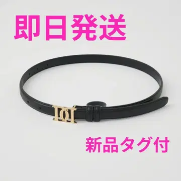 Darich DD 버클 내로우 가죽 벨트 BLK