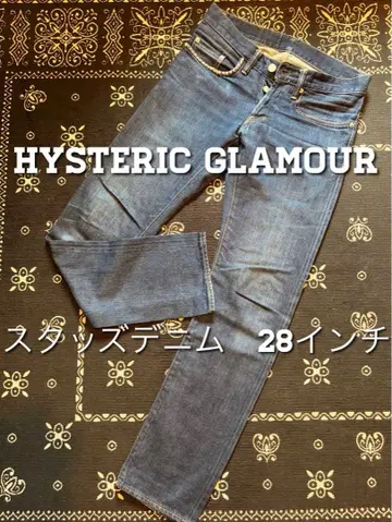 HYSTERIC GLAMOUR 스터드 데님 28인치