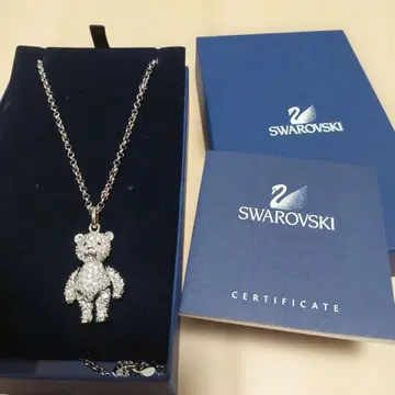SWAROVSKI 테디베어 펜던트 목걸이