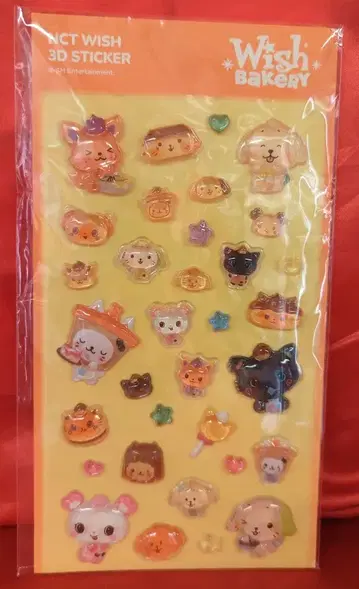NCT WISH WISH 베이커리 MD 3D 스티커
