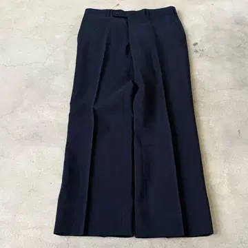 80s 모헤어 슬랙스 vintage 초와이드 네이비