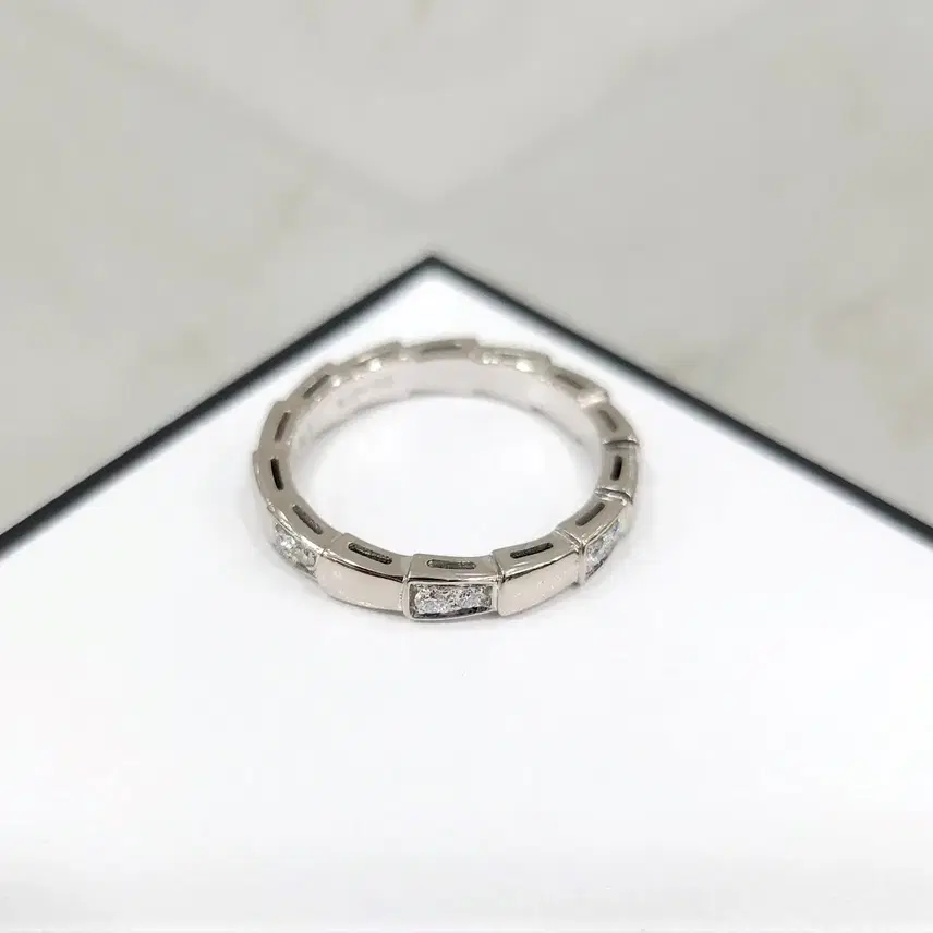 불가리 다이아 세르펜티 바이퍼링 18K 화이트골드 57호 353381 사진 3