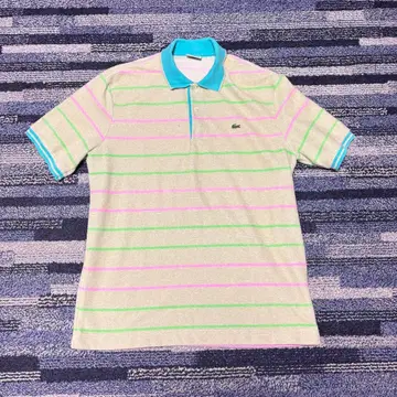 LACOSTE 파일 원단 보더 피케 셔츠