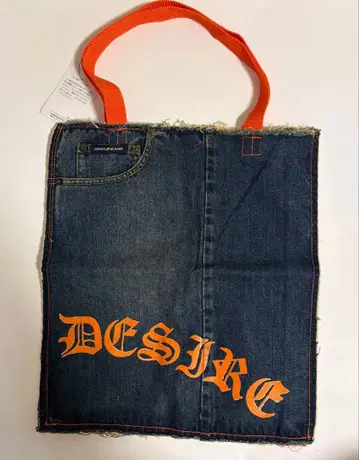 DKNY JEANS 데님 토트백 오렌지 로고