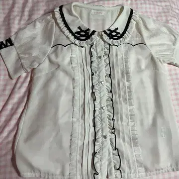 LIZLISA 반팔 블라우스 화이트