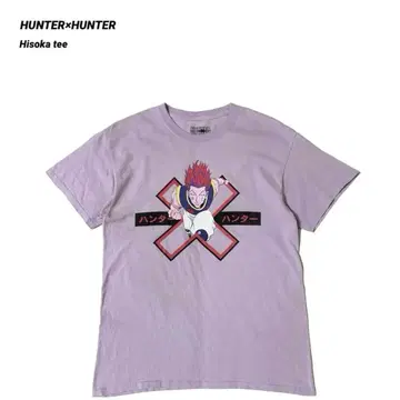 HUNTER x HUNTER 히소카 프린트 티셔츠 애니메이션 Tee 핑크