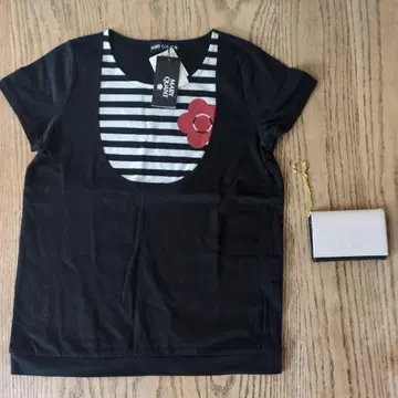 MARY QUANT 반팔 T셔츠와 카드 케이스 세트