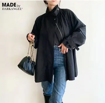 다크엔젤 텐트라인 트렌치코트 택 포함 미사용 새상품 블랙