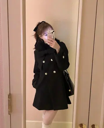 올리브 데 올리브 멀티웨이 리본 미들 코트