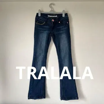 TRALALA 청바지 바지 헤이세이 초레어 금 자수
