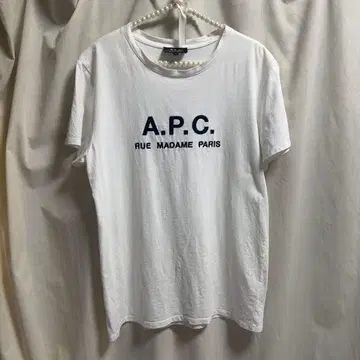 A.P.C. 로고 프린트 티셔츠 화이트 S