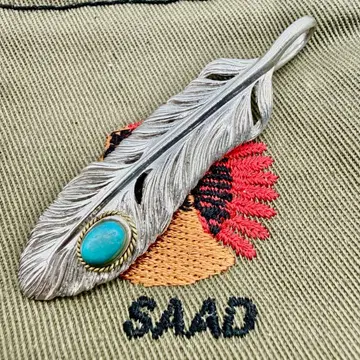 새상품급 SAAD 터콰이즈 부착 SV 페더