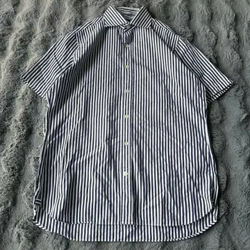 BEAMS F 스트라이프 반팔 셔츠 L 호리존탈 칼라 빔즈 F