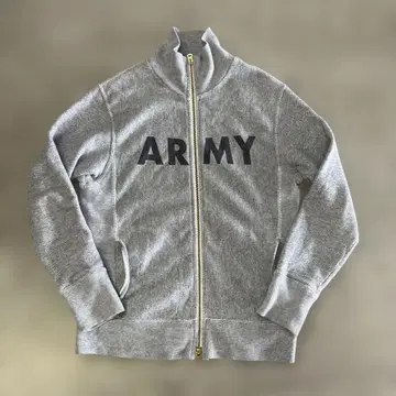 Champion ARMY 로고 집업 후드티 그레이