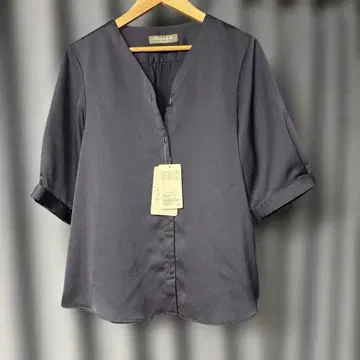 United Arrows 다크 그레이 반팔 셔츠