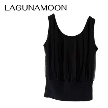 러그나문 레이스 깔끔한 탱크탑 심플 갸루 LAGUNAMOON