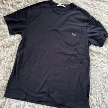 메종 키츠네 블랙 티셔츠 L