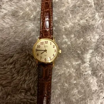 TIMEX INDIGLO 쿼츠 손목시계 골드 브라운