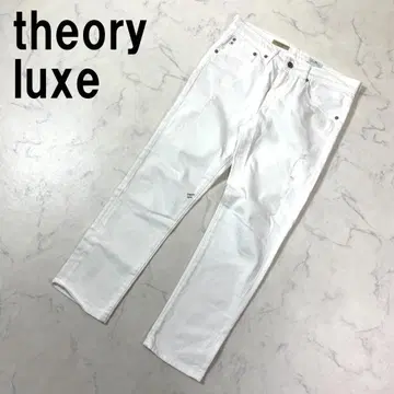 A7768 띠어리 럭스 데님 청바지 면 코튼 데미지 화이트 26