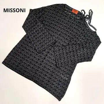 MISSONI 미쏘니 총 패턴 니트 스웨터 울 실크 혼방 M 사이즈
