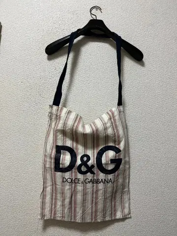 00s 돌체앤가바나 캔버스 숄더백 / 로고 D&G y2k