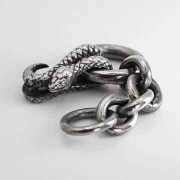 GARNI 스네이크 모티브 실버 키링 (마르칸은 포함되지 않습니다)