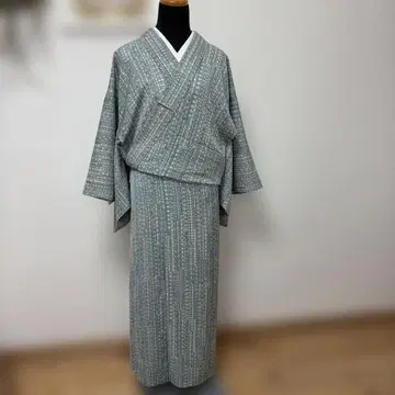 워셔블 기모노 화장 67cm 단의 코몬 블루 그레이 계열