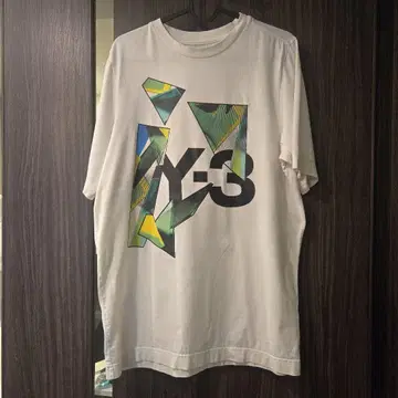 Y-3 그래픽 로고 티셔츠 화이트 XS 남성용 빅 로고 S/S