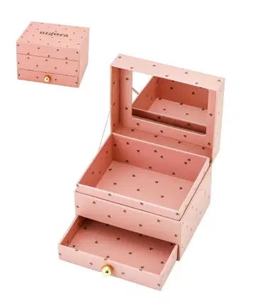 새상품 쓰리코인즈 거울 포함 수납 BOX 메이크업 박스 키즈 화장품