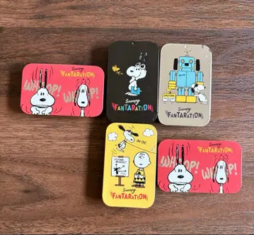 Snoopy FANTARATION 슬라이드 캔 5개 세트