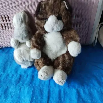 고양이와 토끼 봉제 인형 세트 덤 포함입니다.
